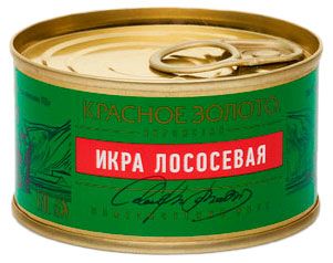 Икра горбуши Красное Золото зернистая соленая, 140 г