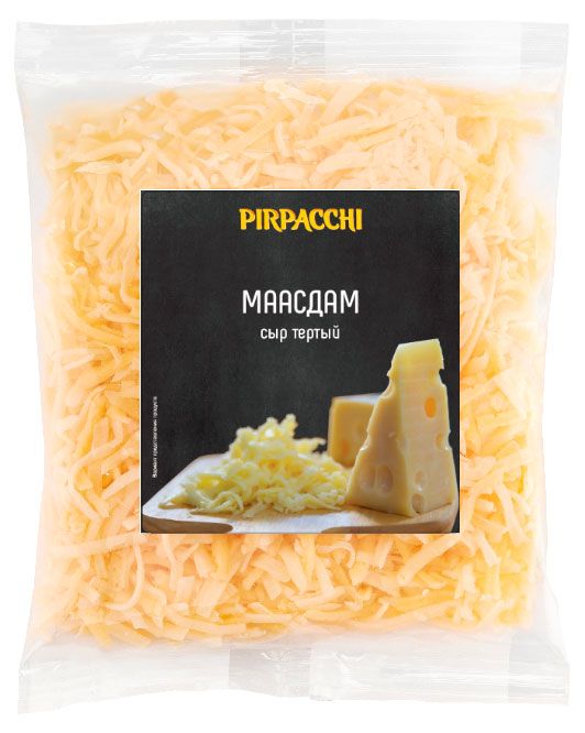 Сыр тертый Маасдам Pirpacchi 45% БЗМЖ, 100 г