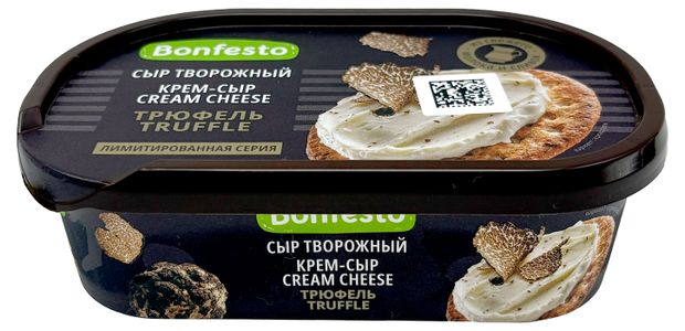 Сыр творожный кремчиз Bonfesto с трюфелем 65% БЗМЖ Беларусь, 140 г