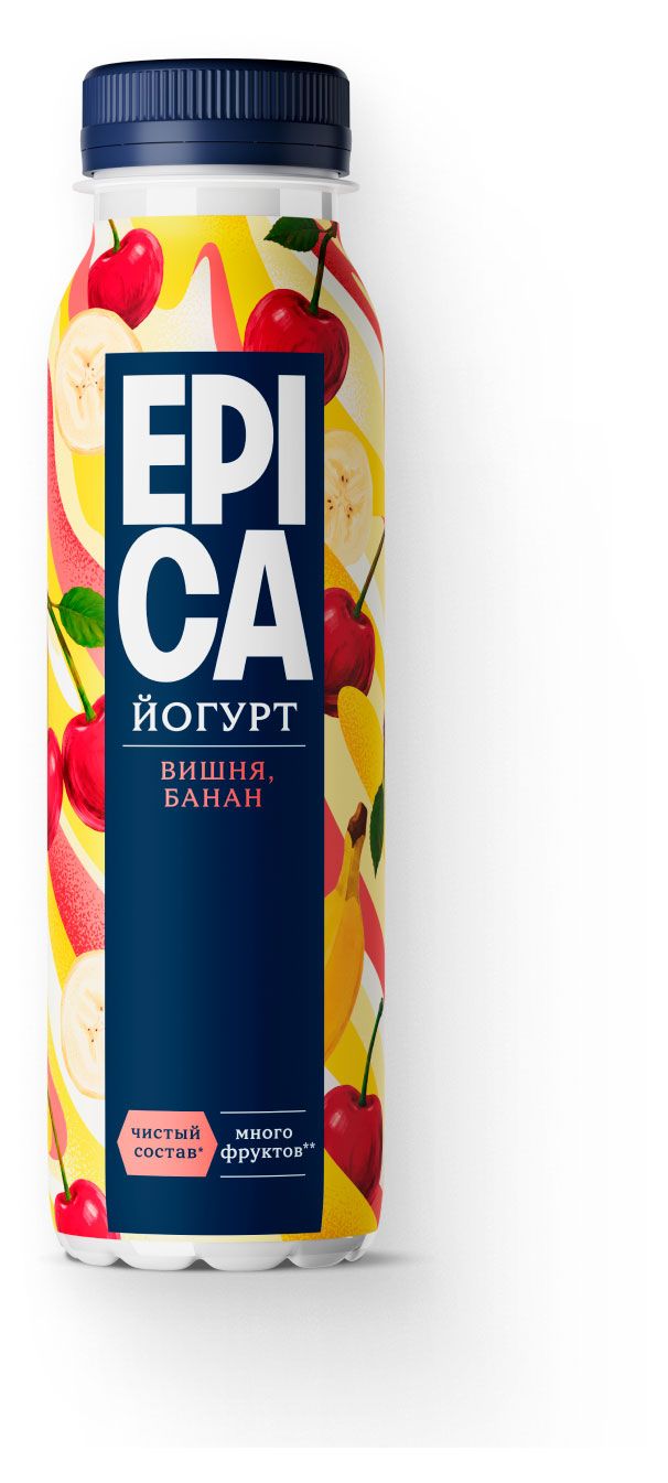 Йогурт питьевой Epica Вишня-банан 2,5%