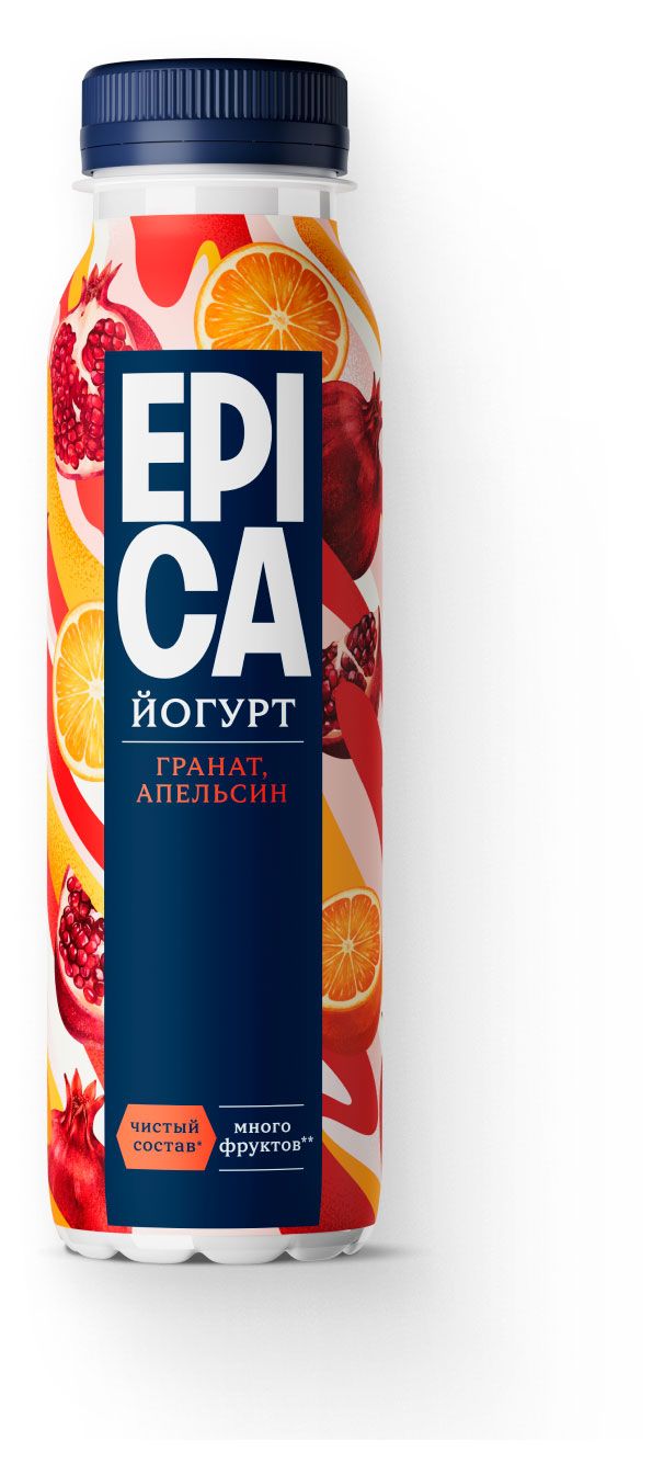 Йогурт питьевой Epica Гранат-апельсин 2,5%