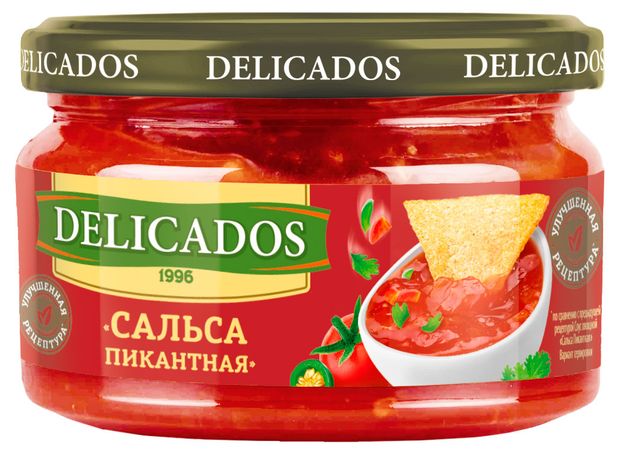 Соус Delicados сальса пикантная с кусочками овощей, 200 г
