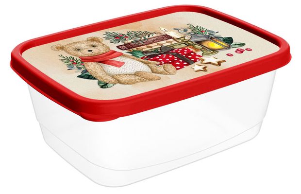 Контейнер Actuel Новогодние игрушки с крышкой, 0,85 л