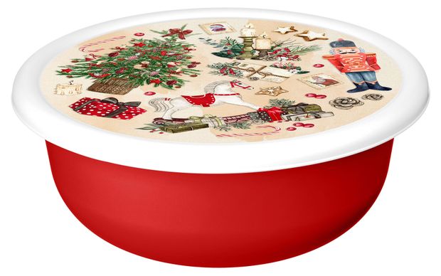 фото Миска actuel новогодние игрушки с крышкой, 3,2 л