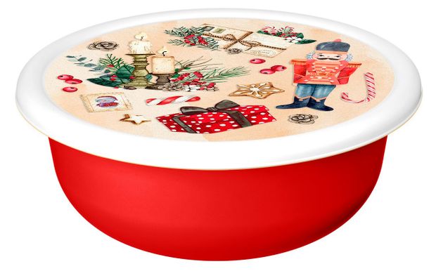 фото Миска actuel новогодние игрушки с крышкой, 1,2 л