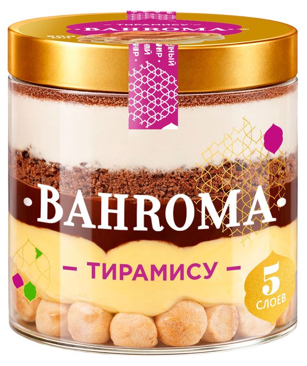 Мороженое пломбир BAHROMA Тирамису со слоями из кофейного печенья Казахстан, 320 г