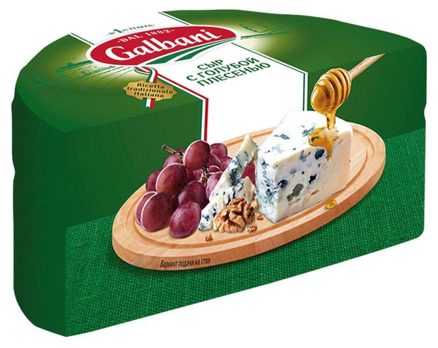  Сыр мягкий Galbani Горгонзола с голубой плесенью 62% БЗМЖ, вес