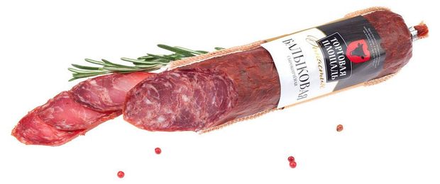 Колбаса сырокопченая Торговая площадь Балыковская династия, вес