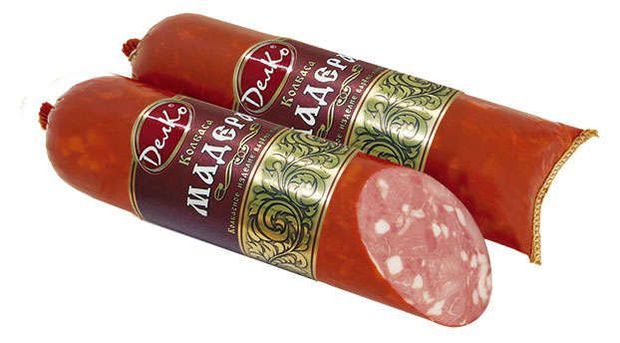 Колбаса варено-копченая ДелКо Мадера, ~ 1 кг