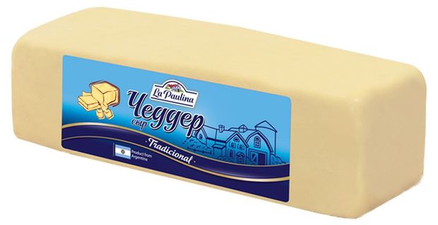 Сыр полутвердый La Paulina Чеддер 48% БЗМЖ Аргентина, вес