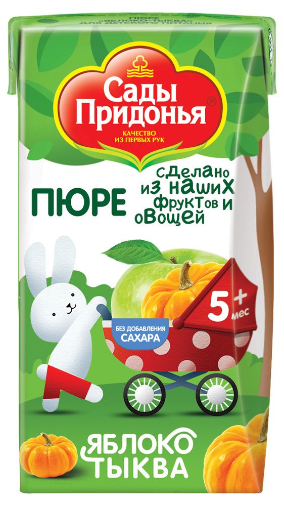 Пюре Сады Придонья яблоко тыква с 5 мес 125 г 27₽