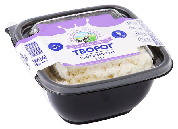Молочные продукты, яйца Творог рассыпчатый Зеленоградское 5% БЗМЖ, 350 г