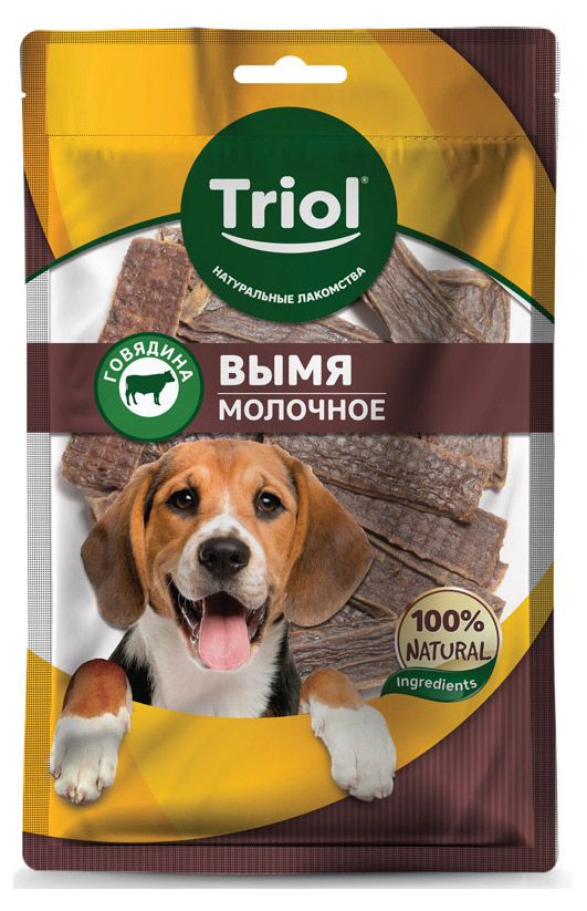Лакомство для собак Triol вымя говяжье молочное, 50 г
