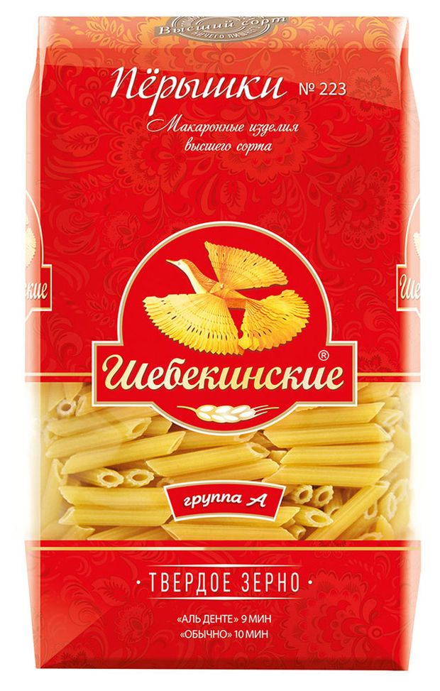 Макаронные изделия Шебекинские Перышки 450 г 60₽