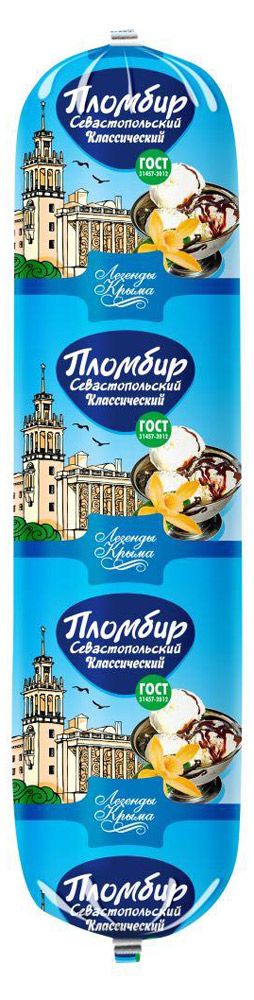 Мороженое пломбир Легенды Крыма Севастопольский классический БЗМЖ, 1 кг