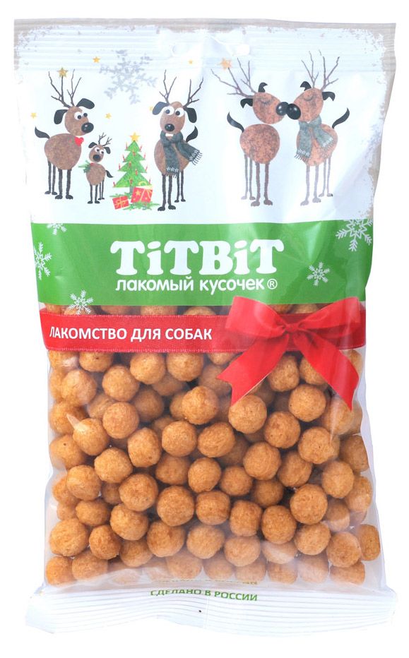 фото Лакомство для собак titbit шарики с сыром, 95 г