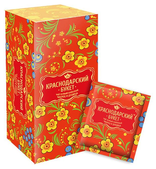 Чай черный Краснодарский листовой байховый с чабрецом и душицей, 100 г
