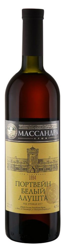 Портвейн Массандра Алушта белое сладкое Россия, 0,75 л