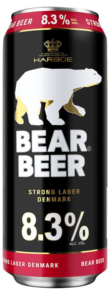 Алкоголь (самовывоз) Пиво Bear Beer Strong Lager светлое фильтрованное 8,3%, 450 мл