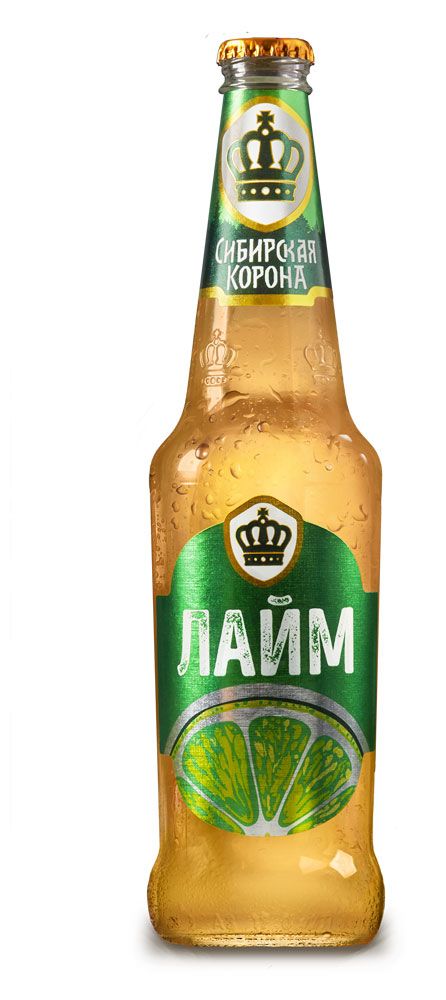 Пивной напиток Сибирская Корона Лайм светлое нефильтрованное 3,5%, 450 мл