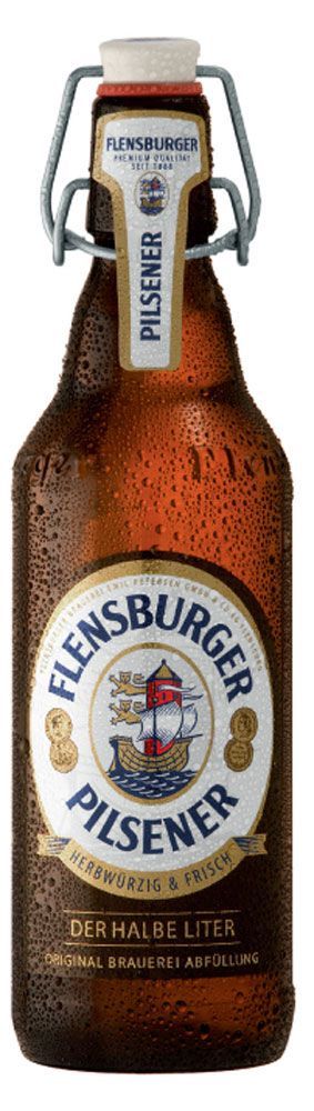 Пиво Flensburger Pilsener светлое фильтрованное 4,8%, 500 мл