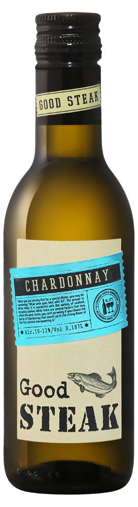 Вино Good Steak Chrdonnay белое сухое Россия, 0,187 л