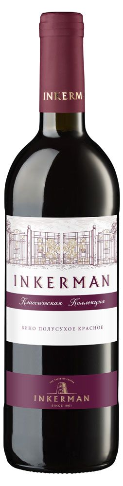Вино Inkerman Классическая коллекция красное полусухое Россия 075 л 500₽