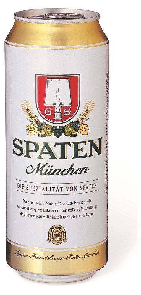 Пиво Spaten Munchen светлое фильтрованное 5,2%, 500 мл