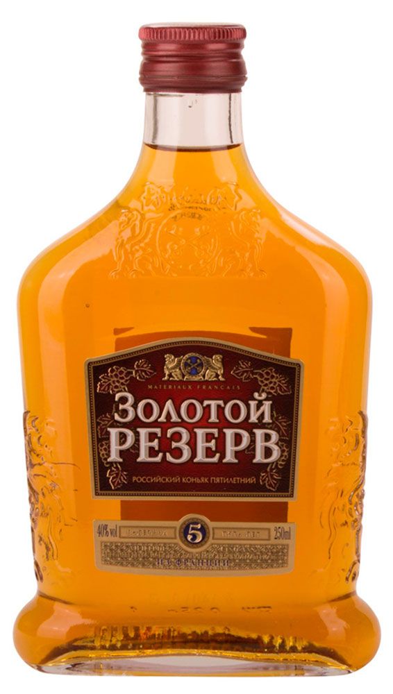 Коньяк Золотой Резерв 5 звезд Россия, 0,25 л
