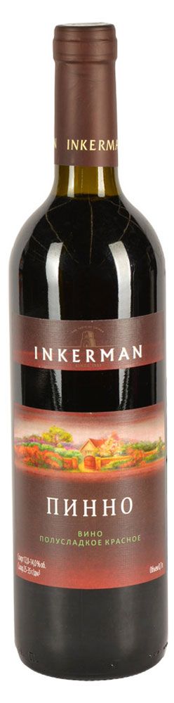 Вино Inkerman Пино красное полусладкое Россия 07 л 400₽