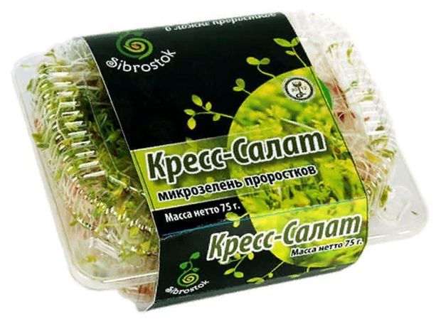 Проростки зелень Кресс-салат, 75 г