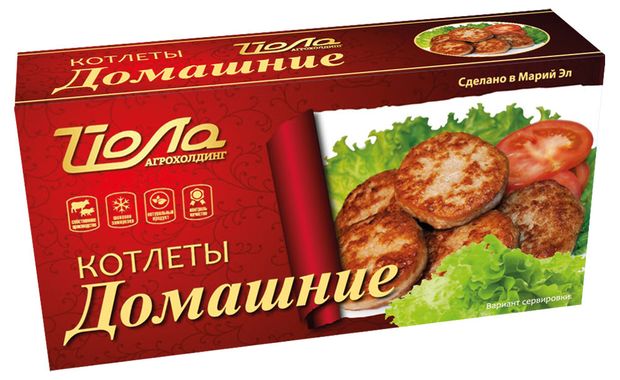Котлеты мясные ЙОЛА Домашние замороженные, 450 г