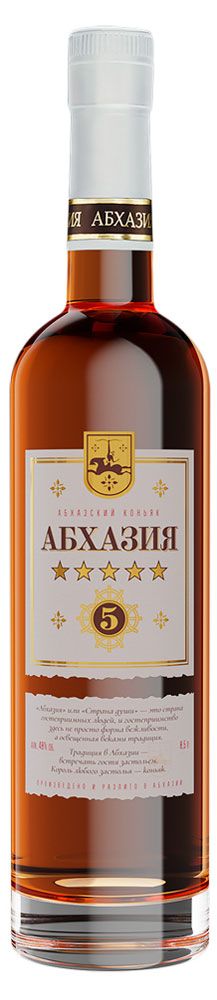 Коньяк Абхазия 5 звезд Абхазия, 0,5 л