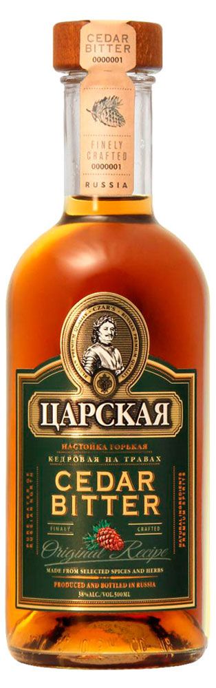 Настойка Царская кедровая на травах горькая Россия 05 л 550₽