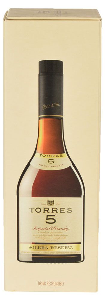 Алкоголь (самовывоз) Бренди Torres 5 Solera Reserva Испания, 0,7 л