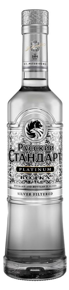 Водка Русский Стандарт Platinum Россия, 0,5 л