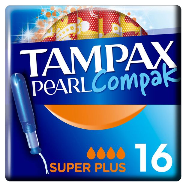 Тампоны гигиенические Tampax Compak Pearl Plus Duo Super с аппликатором 16 шт 524₽