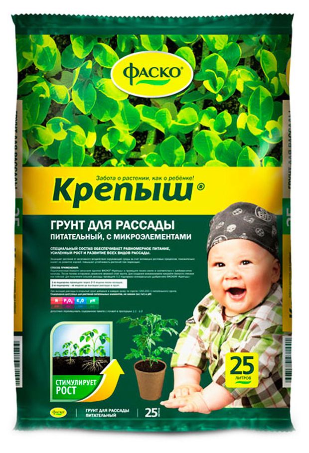 Грунт для рассады Фаско Крепыш 25 л 431₽