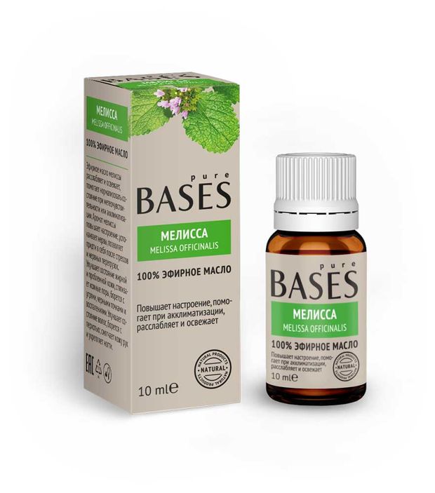 фото Эфирное масло pure bases 100% мелисса, 10 мл