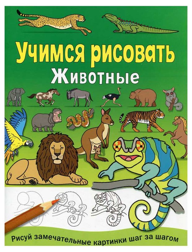 Книга рисуем животных