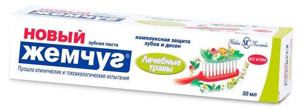 Зубная паста Новый жемчуг Лечебные травы 50 мл 69₽