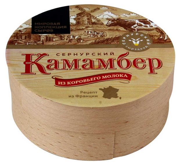 Сыр мягкий Сернурский сырзавод Камамбер Сернурский с белой плесенью из коровьего молока 50%, 130 г