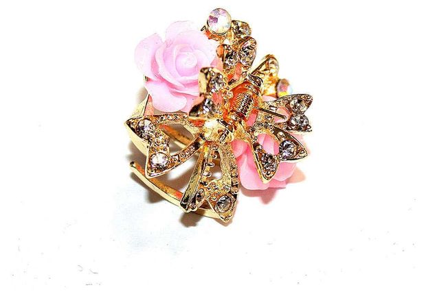 Заколка для волос Дамское счастье краб со стразами 1 шт 100₽