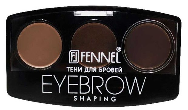 фото Тени для бровей fennel 3-х цветные, 6 г