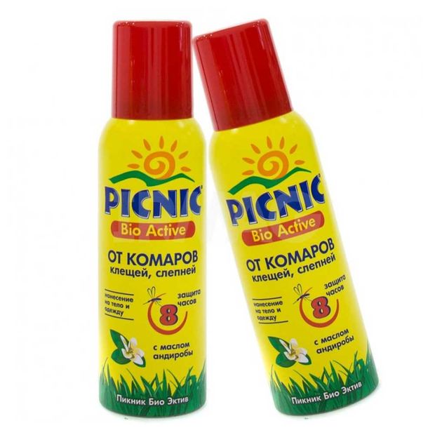 Аэрозоль от комаров и клещей Picnic Bio Act 125 мл 250₽