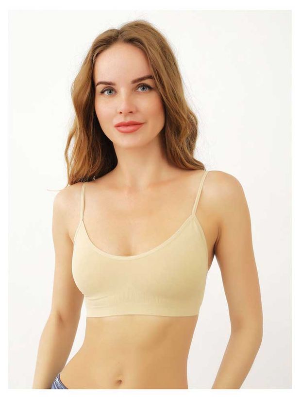 фото Топ женский seamlessflex бежевый, р.2-s/m