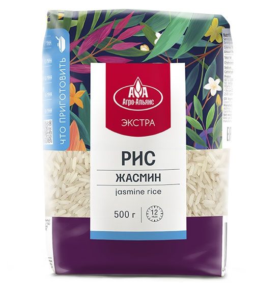 Рис длиннозерный Агро-Альянс Жасмин экстра 500 г 120₽