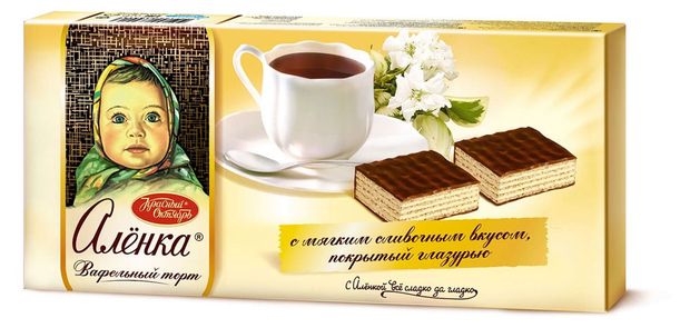 Торт вафельный Красный Октябрь Аленка сливочный крем, 250 г
