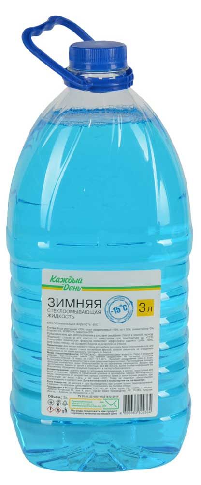 Автотовары  Ашан Жидкость стеклоомывателя -15C Каждый день зимняя, 3 л