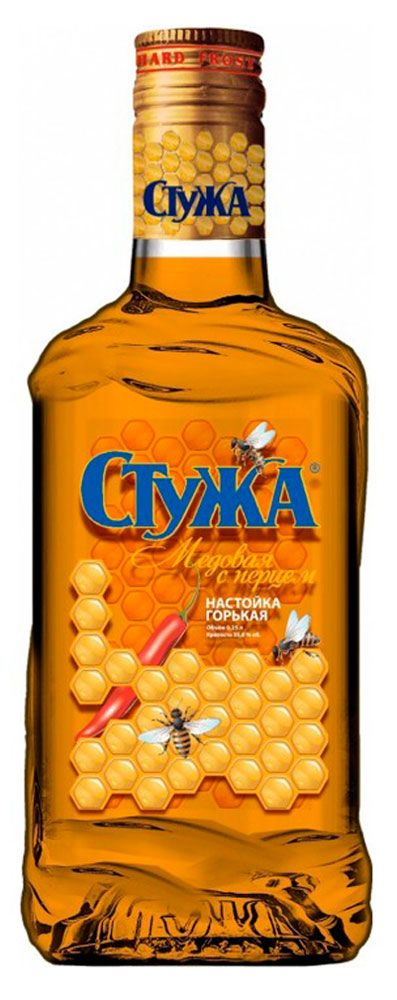 Алкоголь (самовывоз) Настойка Стужа Медовая с перцем Россия, 0,25 л